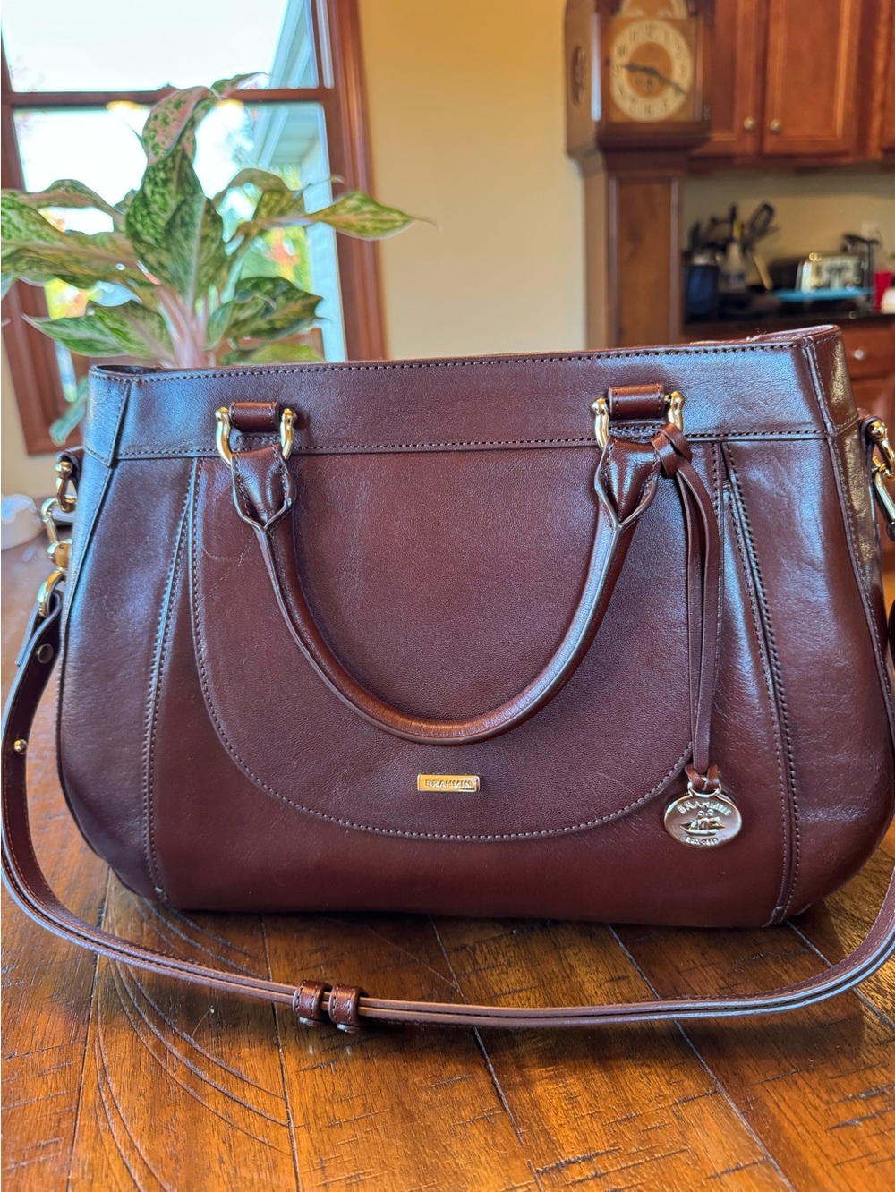 Brahmin Raelynn Topsail Leather Satchel Bag Brahmin
